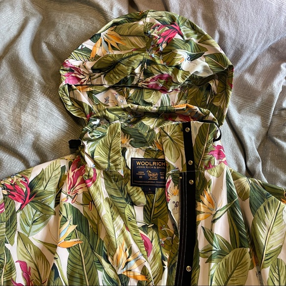 Woolrich keen longth coat flower and leaves print - Picture 7 of 8
